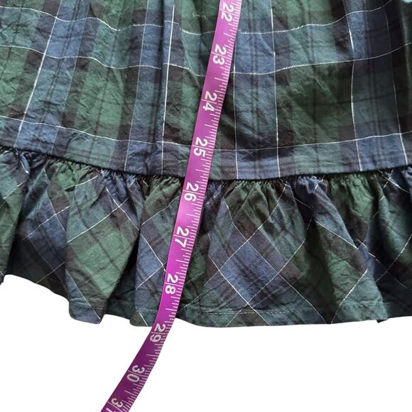 Crewcuts J. Crew Plaid Dress Girls 8 Blue Green Shimmer Holiday Christmas NWT - Picture 14 of 16